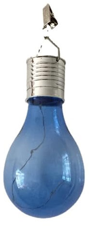 Lampes solaires de camping à suspendre pour jardin, cour, allée, ampoule LED étanche (bleu)