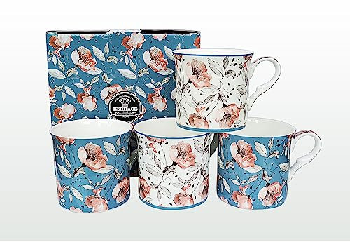 heritage fine Bone China Set of 4 Gift Set Mugs windrush