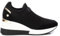 XTI - Zapatilla Mujer Negro - Calzado Cómodo y Versátil - Moda Casual - Modelo 14241802 (Talla 38)