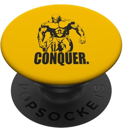 Conquer, Ronnie Coleman, Bodybuilding, Fitnessstudio, motivierend PopSockets mit austauschbarem PopGrip