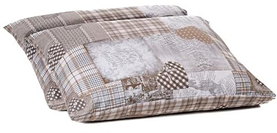 Zelesta Wonderbed Kissenbezug Set 80x80 cm, 2er-Pack – Patchwork Hearts Muster, Hypoallergen, Strapazierfähig, Weich, Atmungsaktiv, Pflegeleicht, Premium Kopfkissenhüllen