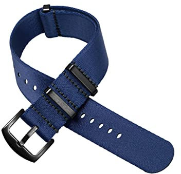 NDJQY NATO Nylon Armband für Omega Seamaster Speedmaster Rox Mido Seiko Armband 20mm 22mm, 22 mm, Achat