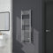 Warmehaus Contemporary Curved Bathroom Heated Towel Rail Radiator Rad 1200 x 400mm - Chrome