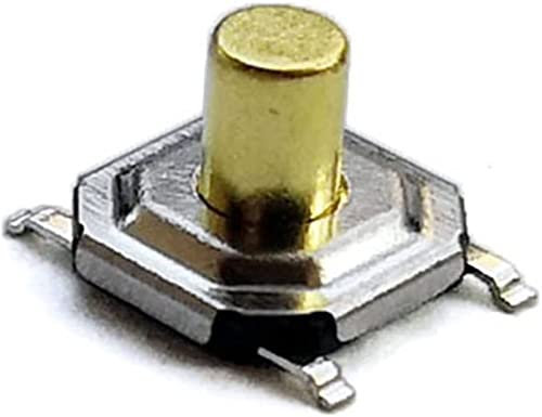 BYCIFRLG Micro interruptores 50 unids/Lote 5,2 * 5,2 * 3,0 MM 12V 0.5A 4 Pines Interruptor de botón táctil Metal táctil Micro Interruptor táctil Interruptor de Cobre