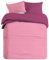 Banzaii Set Copripiumino Bicolor 100% Microfibra con Federa Double Face Una Piazza e Mezza 200x200 cm Rosa/Lavanda
