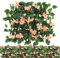 Clôture de lierre artificiel, clôture de jardin, écran d'intimité, treillis extensible, faux pour jardin, balcon, panneaux, tacery, clôture d'intimité