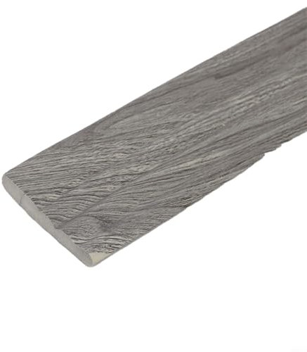 Battiscopa decorativo in gommapiuma, autoadesivo, linea di vita, 3 metri, adesivo da parete, battiscopa, 98 mm x 10 mm x 3 m, colore grigio legno