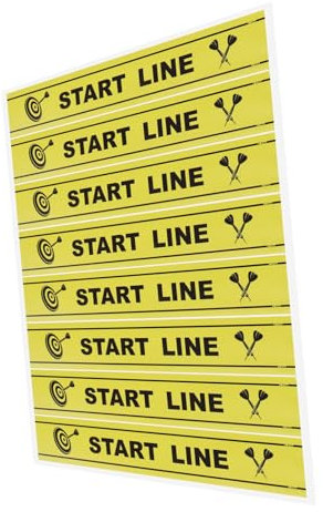 Supvox Darts Wurflinie Bodenmarkierung 60x10cm PVC Langlebig Präzise Maße Indoor Outdoor Wurfspiel Zubehör Für Dartspieler Party