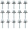 ECSiNG 100PCS Viti Per Tetto Autoperforanti Esagonali M5.5x25mm Con Guarnizione Tenuta Gomma Viti Per Tetto In Acciaio Al Carbonio Zincato Per Pannelli A Parete Per Tetto Ondulato