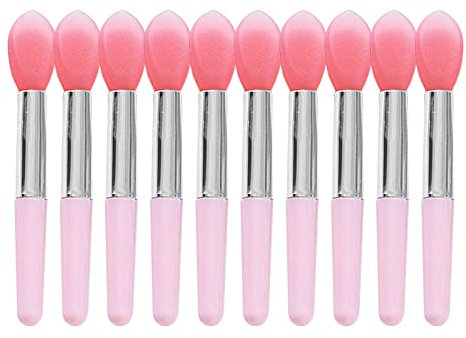 Silikon-Lippenpinsel-Set, kleine Make-up-Pinsel, Lippenstift-Applikator-Pinsel für Lippenpflege, Make-up, 10 Stück