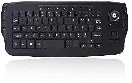 Clavier sans Fil Silencieux 2.4G Clavier Ordinateur sans Fil Mini Clavier sans Fil Souris Clavier Portable Souris Volante Trackball Clavier et Souris 2 en 1