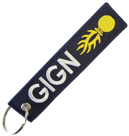 CLJ - Porte-clés - GIGN - Bleu marine foncé - Militaire -