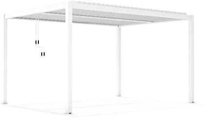 MilaniHome.it - Pergola bioclimatica in Alluminio con Tetto a Scomparsa Colore biancodi coloreBianco