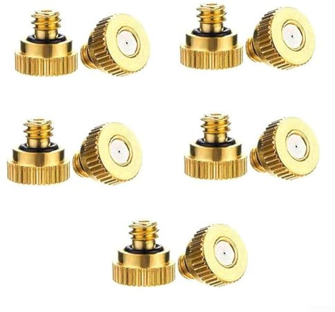 Upgrade your For Garden Sprinkler with Brass Misting Nozzles Pack of 10