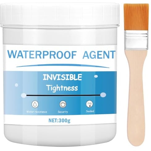 JEDWKFA 300g Agent Anti-Fuite Étanche, Colle Etanche Transparente, Invisible Waterproof Agent, Waterproof Coating, Etancheite Toiture, Pour Salle de Bain, Toilettes, Carrelage Revêtement imperméable