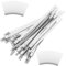 Angoily 100pcs Blue Extra Large Stainless Steel Cable Ties Self-Locking Metal Zip Ties for Machinery Vehicles Farms