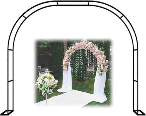 Arche de jardin en métal solide pour roses grimpantes Noir/blanc 1,8 m x 2,2 m