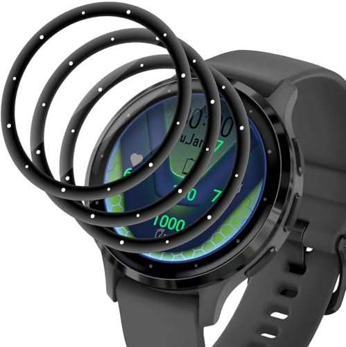 Panzer Schutz Glas Kompatibel mit Garmin Venu 3s, High Definition Panzer Schutzfolie, Runde Kante Displayschutzfolie, Blasenfest Installation, Touch Sensitive, Anti-Kratzer Panzerfolie, 3 Stück