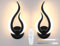yovurond Wandlampe LED, Weiß Aluminum Modern LED Wandleuchte Innen Licht Up Down Wandlicht für Badezimmer, Wohnzimmer, Schlafzimmer, Flur (Schwarz mit Fernbedienung, 3 Farbmodi)
