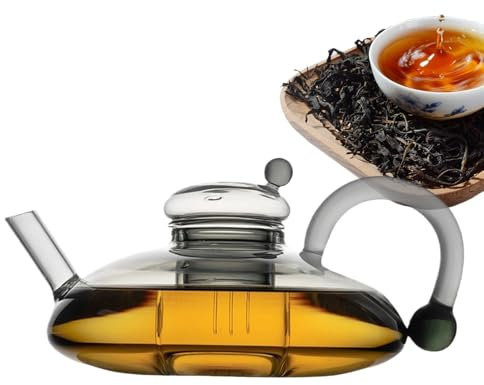Innovessa Juego de tetera - Tetera de elegante, tetera moderna | Hervidor resistente al calor, té de hojas, té de hierbas en flor con infusor, tetera multifunción, juego de pr