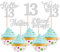 Xsstarmi 30 Pack Happy 13th Birthday Cupcake Toppers Silver Glitter Hello 13 Fabulous Office Teenager Cupcake Picks Cheers to 13 Years Cake Decorations for Happy 13th Birthday Party Supplies