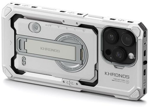 Tilta Khronos Hülle Kompatibel mit iPhone 16 Pro Max - Titanium White | Handy Filmemachen Zubehör | Phone Kamera Cage | Phone Video Rig TK-IP16-PMFC-TW