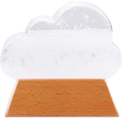 Sturmglas-Wettervorhersage 1 Stück Wolken-Sturmglas Wetterstation Wetterglas Sturmglas Wettervorhersage Wassertropfen-Dekorationen Weiß