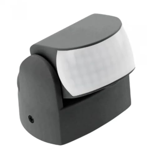 Motion Sensor Outdoor PIR Infrared Black/White 360 Degree Manual Override IP65 (Black)