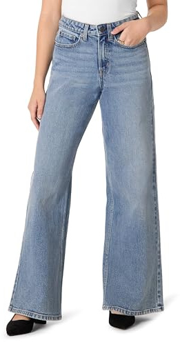 Amazon Essentials Women's Low-Stretch High-Rise Wide-Leg Jeans, Authentic Medium Wash, 20