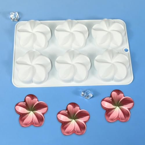 mostsom Moule en Silicone Fleur pour Chocolat, Gâteau, Gelée, Mousse, Truffe & Glaçon - Moules de Cuisson Antiadhésifs à Démoulage Facile pour la Fabrication de Bonbons (Fleur E)