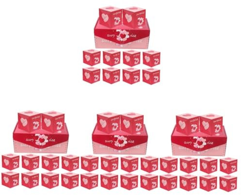 Ipetboom 4 Set Confezione rimbalzante scatole per cioccolatini box cioccolato vassoio nuziale kit sacchetti bomboniere matrimonio scatoline portaconfetti matrimonio cartone