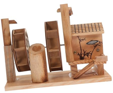Toyvian 1pc Vintage Style Musical Waterwheel Model Decorative Wind-up Toy for Home Decoration and Handicraft Enjoyment for Family Fun