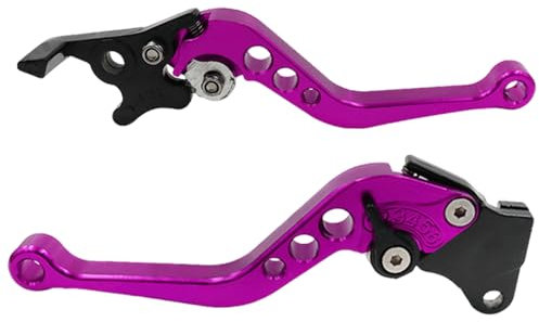 Générique Violet 2 Pièces Poignée De Frein De Moto Alliage D'aluminium Leviers D'embrayage De Moto Ensemble Poignée Leviers Levier De Frein De Guidon De Moto Réglable Pour Un Changement De Vite
