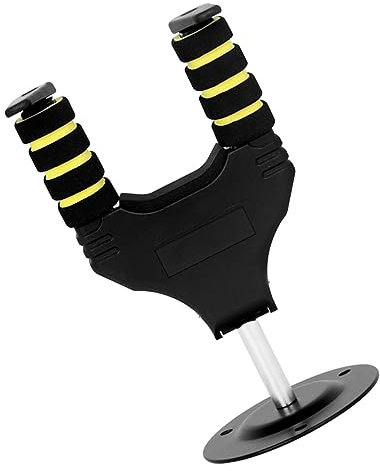 YARNOW Wandhalterung Für Gitarre Und Ukulele Selbstverriegelnd Runder Eisenfuß Mit Gelben Streifen Gitarrenständer Für Bassgitarre Gitarrenzubehör Stabiler