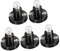 SOIMISS 5 Pièces E10 Porte-vis Coque Batterie Boite Pile boitier Pile Enfants Douille de Pied de Lampe Petit Support de Lampe pour Les laboratoires culot de Lampe à vis e10 Plastique Black