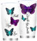 FOLAI Thermobecher- Isolierbecher, Edelstahl Travel Mug, 20oz/600ml Vakuum auslaufsicher Reisebecher mit Deckel, Autobecher, Kaffee Becher（Schmetterling）
