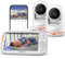 jeeber Babyphone mit 2 Kamera und APP, 2K/3MP, 360 Grad, 5 WLAN Video Babyfone, HDR-Nachtsicht, Weinen/Bewegungs/Geräusch-Erkennung, Temperaturanzeige, hohe Reichweite, Bereich alarme, ohne ABO