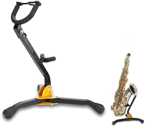 Soporte para saxofón alto/soporte plegable para saxofón base triangular de metal soporte para clarinete para saxofón alto/