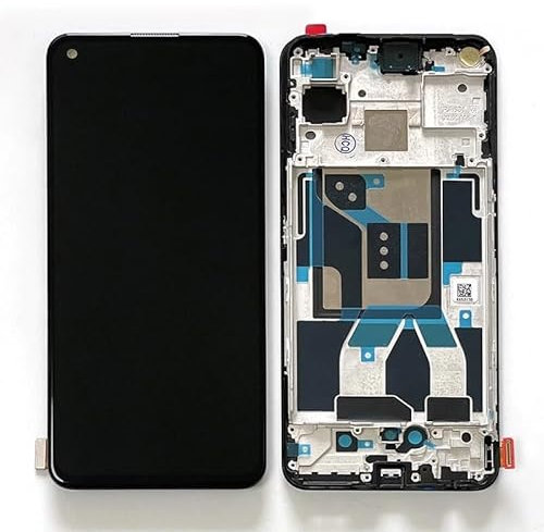 TFT para Oppo Realme GT Neo Pantalla LCD de repuesto para Oppo Realme GT Neo RMX3031 Digitalizador Pantalla táctil Kit de reparación con marco (negro)