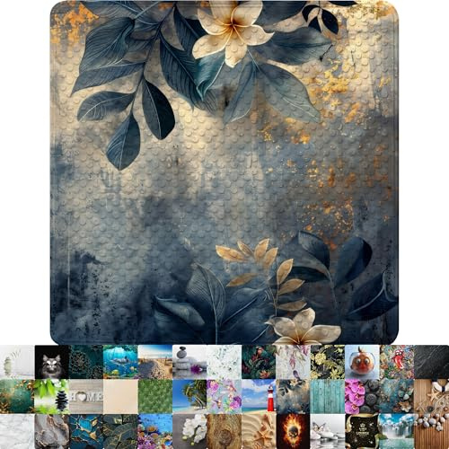 Sanilo Badematte 53 x 53 cm, rutschfeste Duschmatte für Dusche und Badewanne, Antirutschmatte maschinenwaschbar und schimmelresistent (Lilybud)
