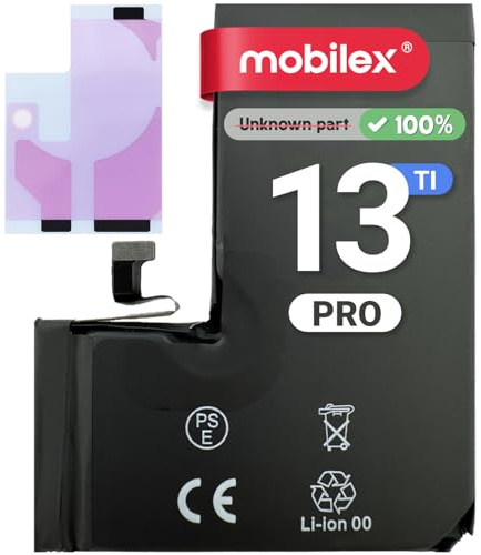 MOBILEX® Batería para iPhone 13 Pro | Sin Mensaje | Chip TI | 3095mAh - OEM | Interna Repuesto con Adhesivo | Capacidad Original