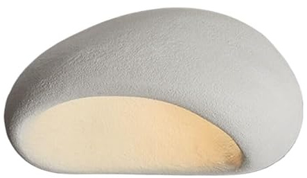 HYHDDM Wabi-Sabi Deckenleuchte - Japanische graue Halbeinbauleuchte für Schlafzimmer, Esszimmer, Flur, minimalistische Zen-Beleuchtung, Einfarbig, 45cm