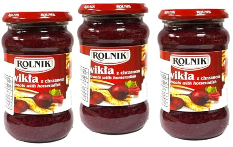 3er Pack ROLNIK Grated Rote Beete mit Meerrettich, 3x 350g
