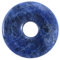 Lebensquelle Plus Edelstein Donut Ø 30 mm + Baumwollband + Edelsteinkarte | Naturstein Anhänger Halskette | Echte Heilsteinkette inkl. Band (Sodalith)