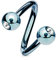 viva-adorno® Lippenpiercing Chirurgenstahl Labret Spirale Twister Kristall Doppelkugel Twist Z405, Hellblau