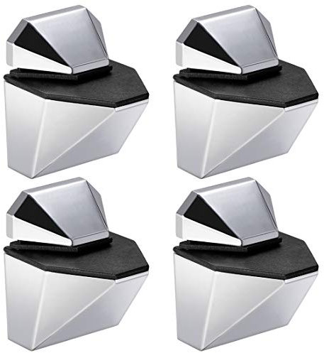 sourcing map Support Étagère Verre Tablette Fixation Pince Clip murale réglable en alliage de zinc massif pour verre de 3-23mm 4Pcs