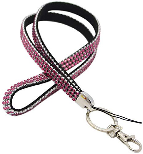 Schmalz® Schlüsselband | glitzernden Strass Steinen | Bling Rhinestone (pink)