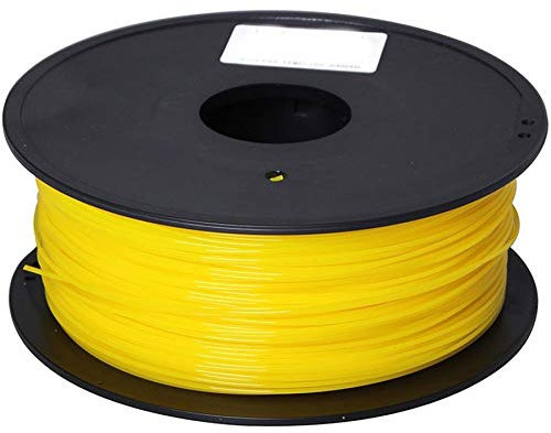 3D filament 1,75 mm TPU+TPE rubber gummi transparent 1000g 1.75mm 3D Druck (gelb)
