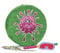 Lumaland Pinata Set zum Befüllen inkl. Schläger & Augenbinde | Beat The Virus ideal für Kinder-Geburtstag & Feier | Piñata inkl. 50g buntes Konfetti | Individuell befüllbar [50x50x15 cm]