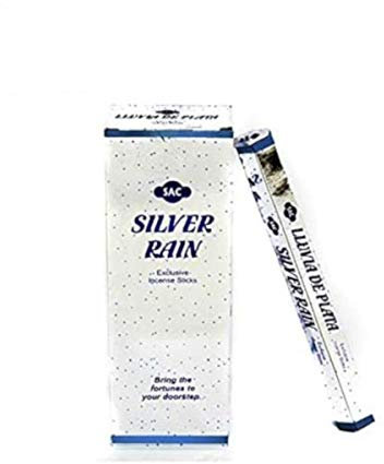 Incienso Lluvia de Plata Sac.- 1 Caja con 6 Paquetes Hexagonales con 20 Varillas Cada uno.